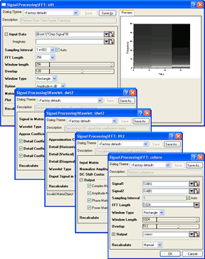 Signal Processing Dialogs